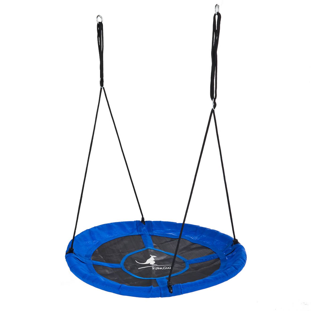 Kangui - Balançoire Ronde Nid D'oiseau Rond Ø100cm - Bleu - Charge 150kg Maxi Bleu