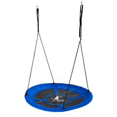 Jouet-Kangui balançoire ronde nid d'oiseau rond ø100cm - bleu - charge 150kg maxi