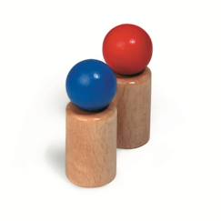 Jouet-Jeux d'imagination-Lot de 2 figurines en bois