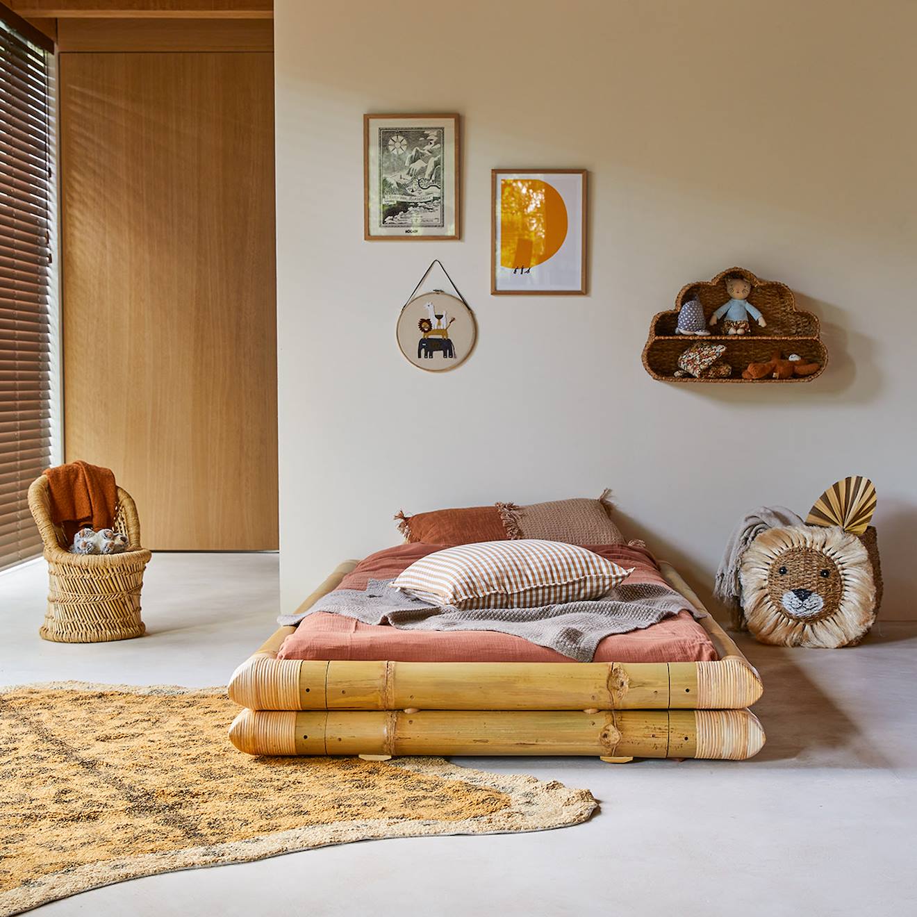 Lit Futon Enfant En Bambou 90x190 Cm Balyss Naturel