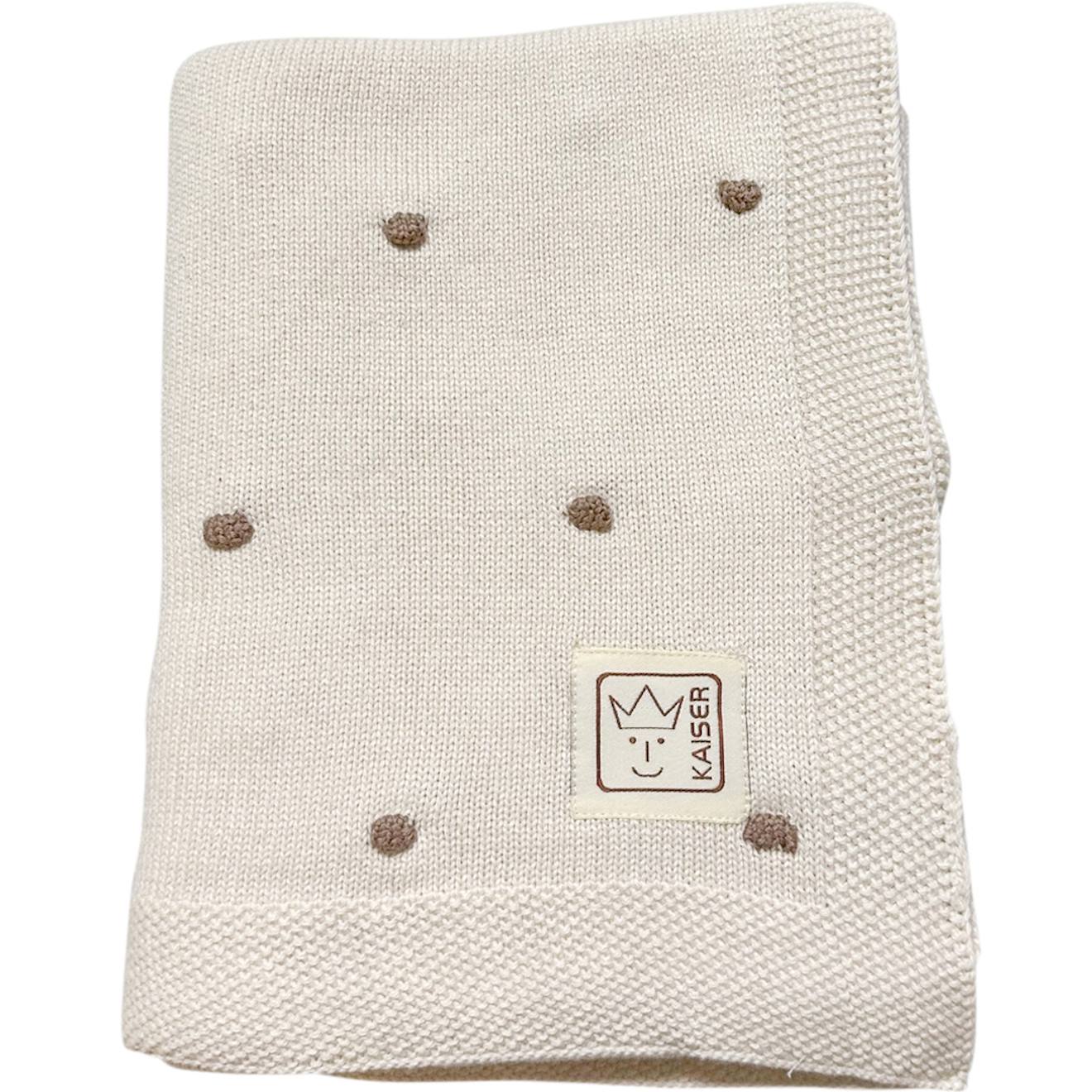 Couverture En Tricot Et Coton Bio Crème, Marron (Kaiser) - Image 2