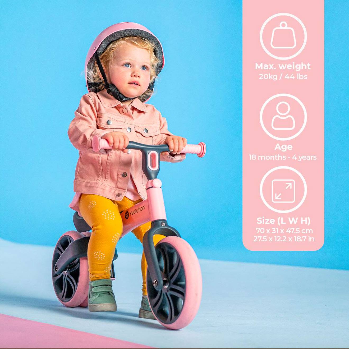 Draisienne Yvelo Junior Vert Rose