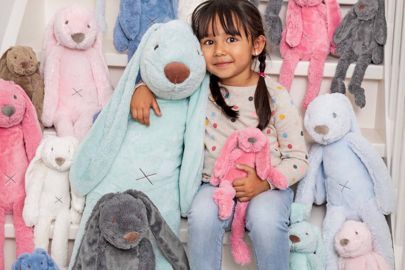 Peluche Lapin Richie Rose 58 Cm Rose (Happy Horse) - Image 1