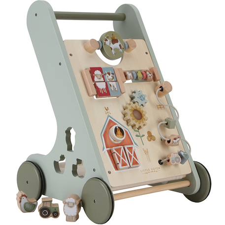 Little Dutch - Chariot De Marche En Bois Little Farm Multicolore