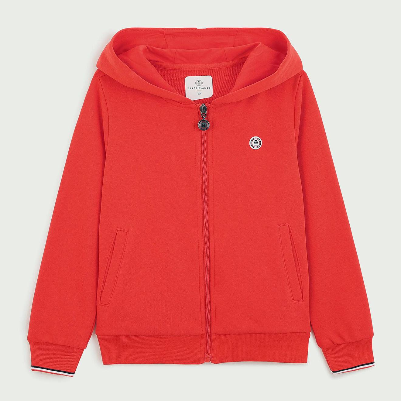 Sweat Zippé Junior À Capuche Play Orange