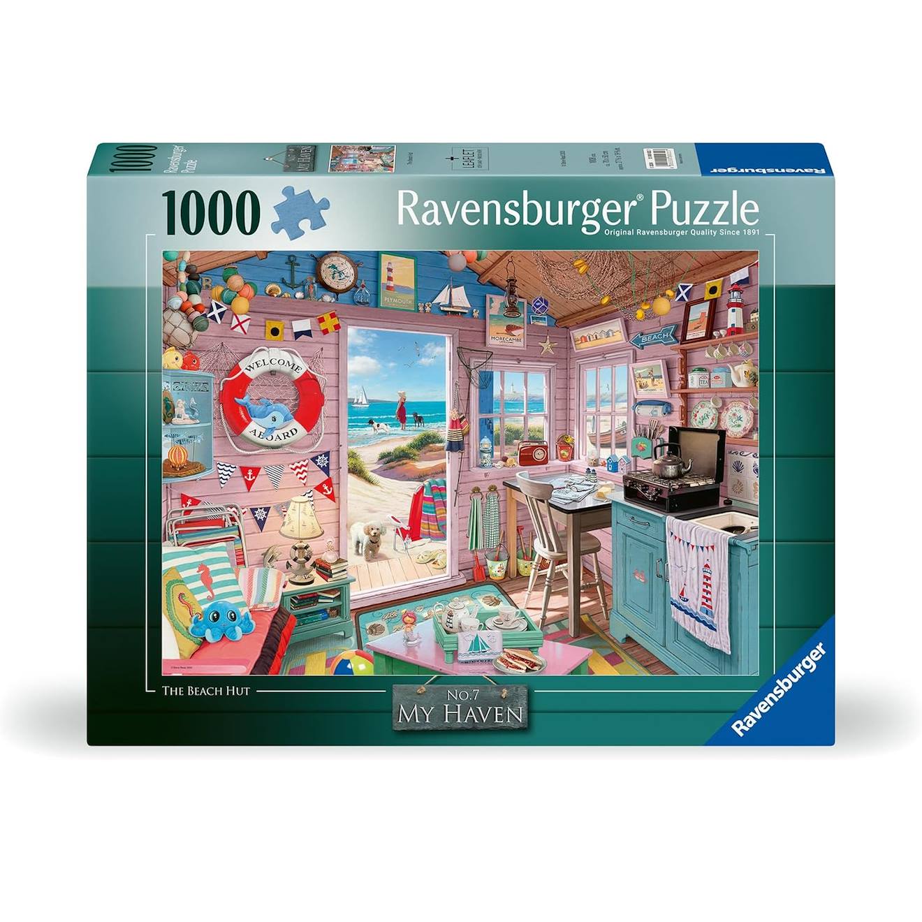 Puzzle Cabanon De La Plage 1000 Pcs Vert