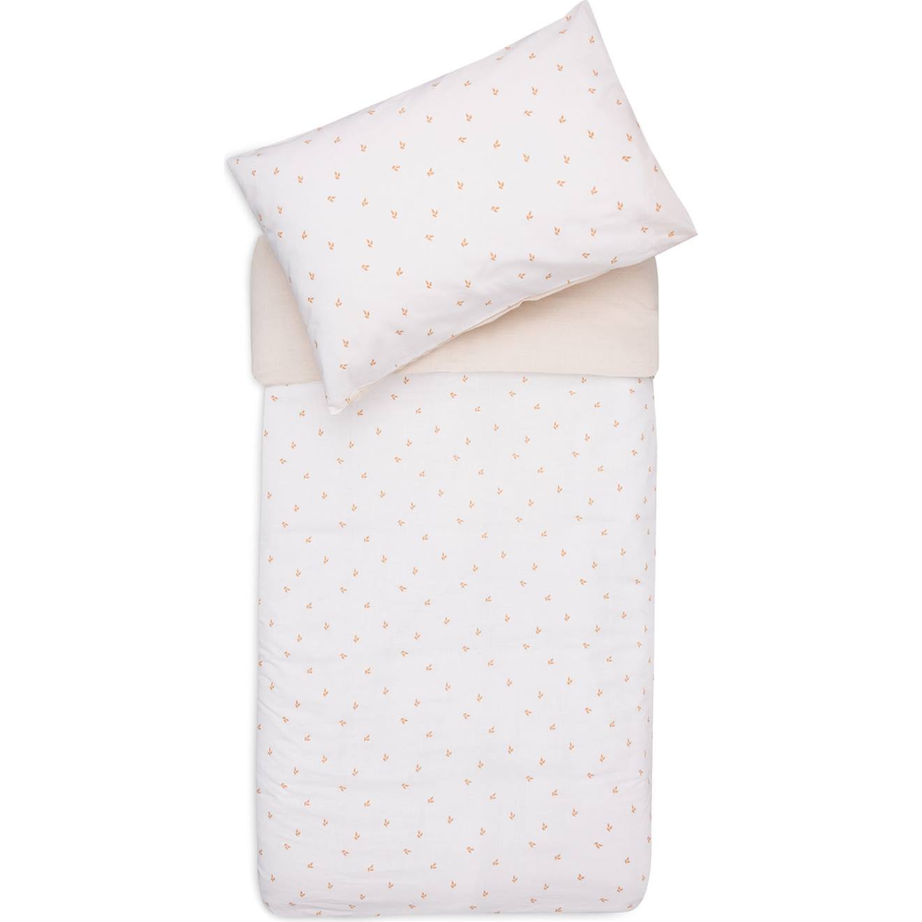 Housse De Couette + Taie D'oreiller Blanc, Corail
