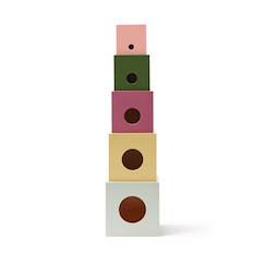 Cubes bois 5 pcs edvin  - vertbaudet enfant