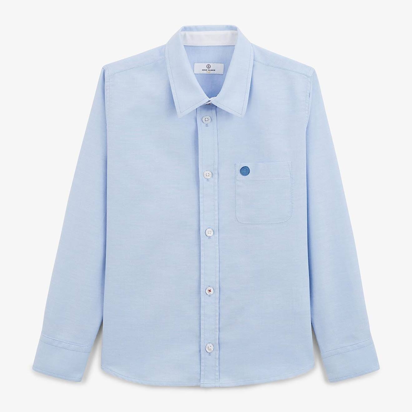 Chemise Junior Manches Longues Regular Oxford Bleu Ciel