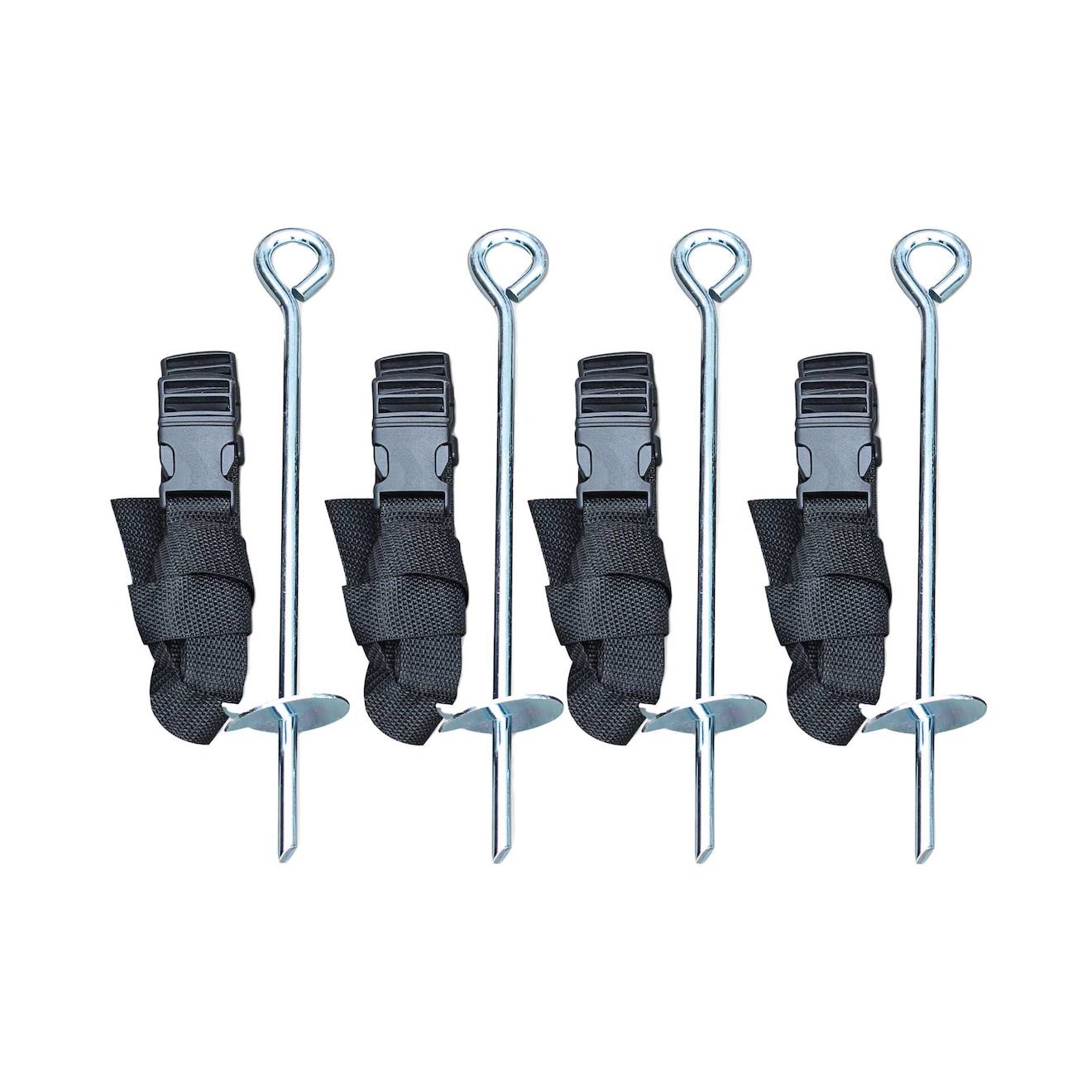 Kit D'ancrage Pour Trampoline Polaris Noir
