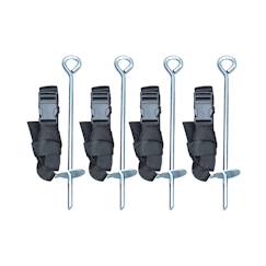 Jouet-Kit d'ancrage pour trampolines de toutes tailles, 4 sardines de fixation et sangles