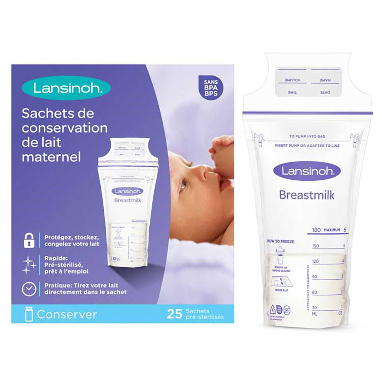 Sachet De Conservation Du Lait Maternel 25 Pc Multi-coloured
