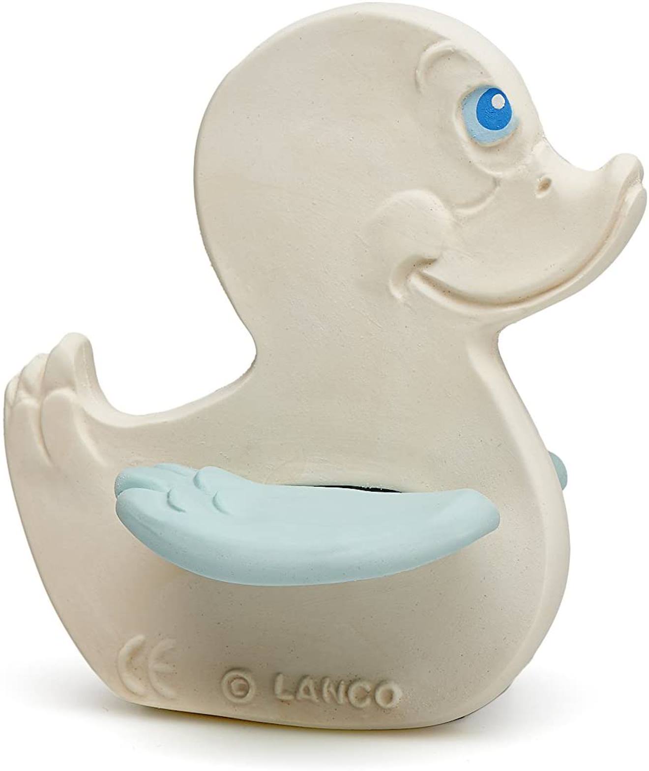 Canard Bleu Hochet De Dentition Blanc