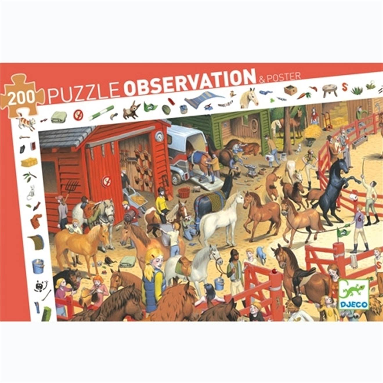 Equitation Puzzle Observation 200 Pièces Multicolore
