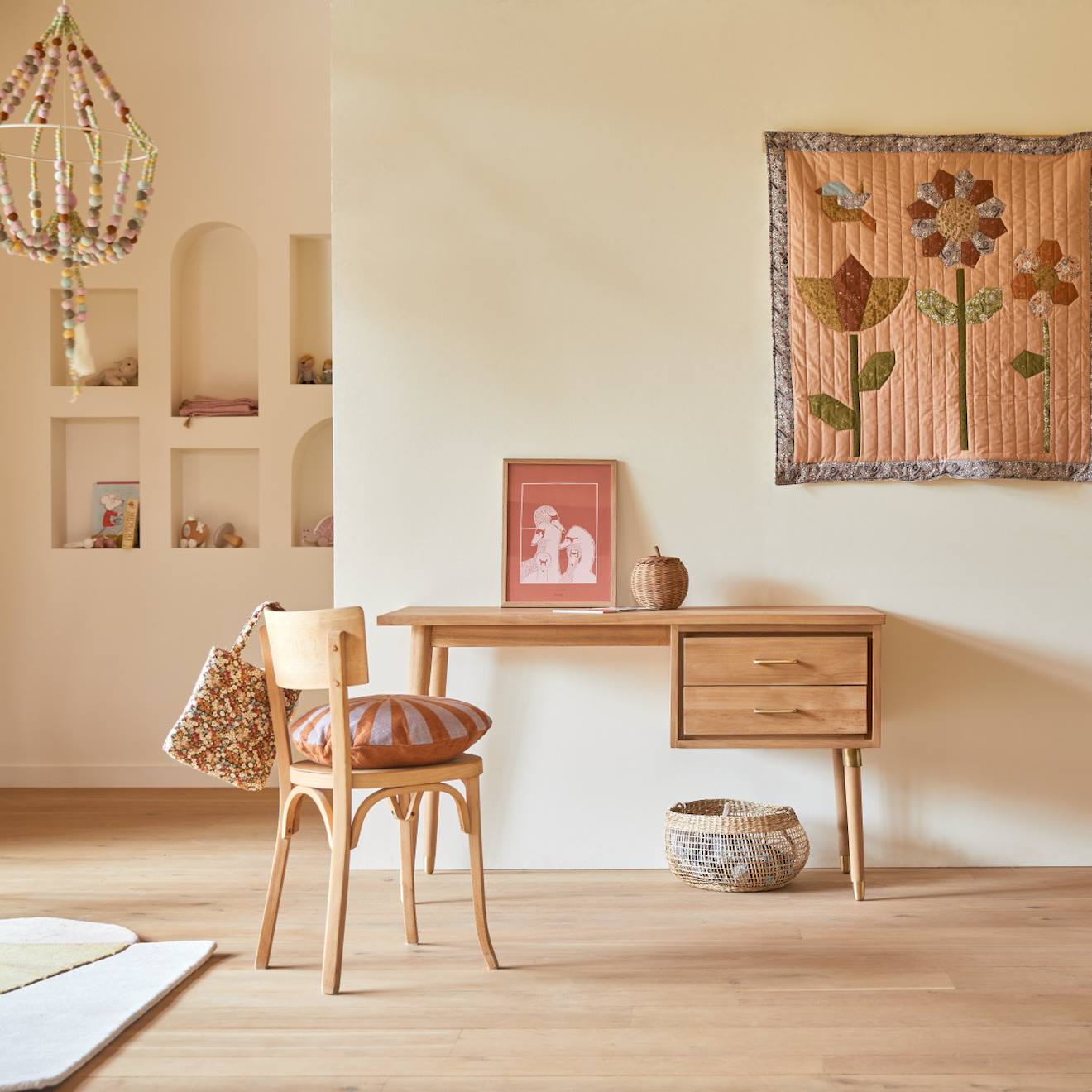 Bureau Enfant En Bois De Teck Kort Naturel