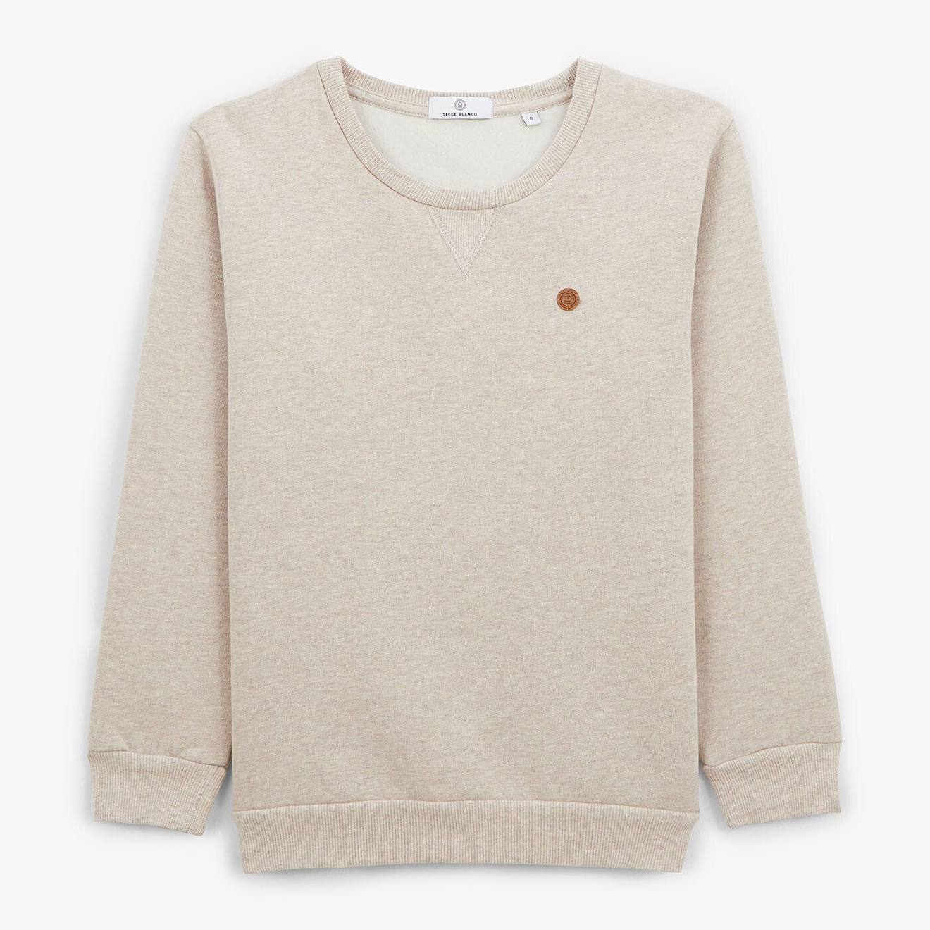 Sweat Junior Sam En Molleton Beige Chiné