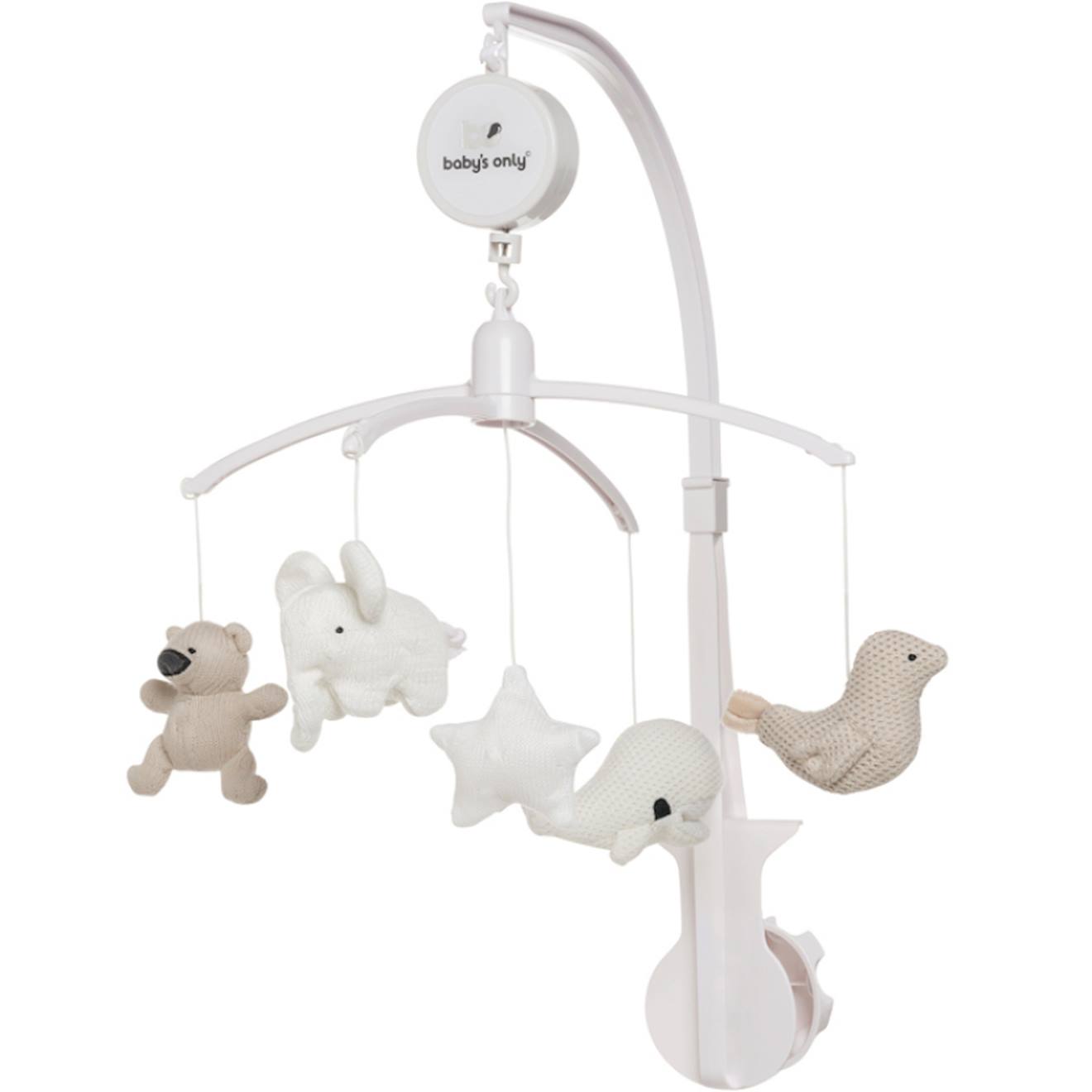 Mobile Musical Animaux Vert D'eau Beige