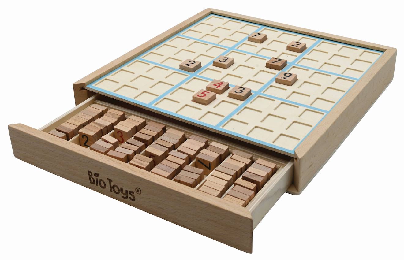 Jeu Du Sudoku En Bois Beige