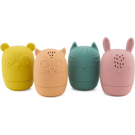 Ulysse - Jouets Bain Silicone Animaux Aspergeurs Rouge