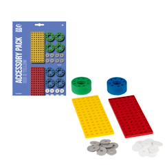 Jouet-Jeux d'imagination-Pack accessoires - roues et baseplate