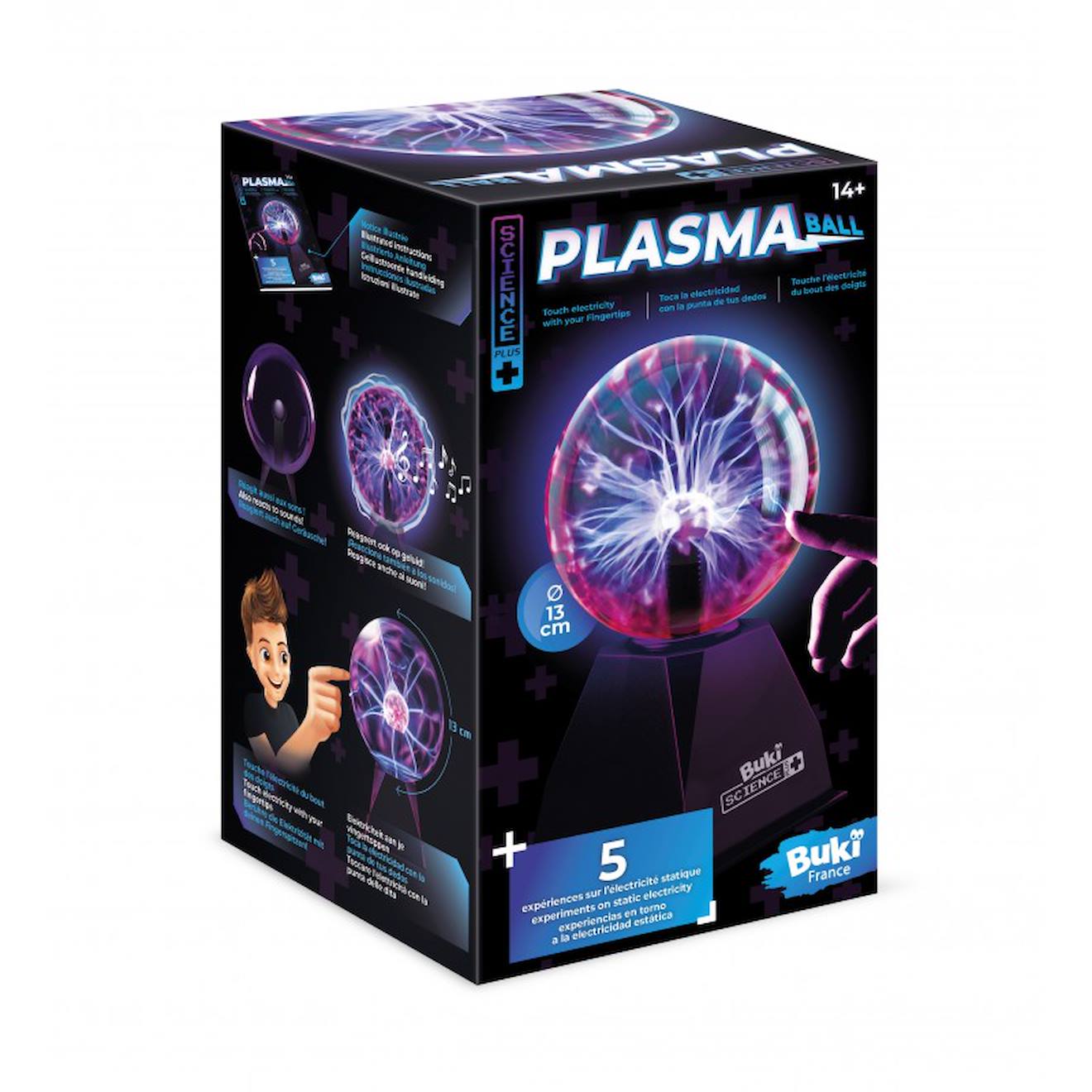 Boule Plasma 13 Cm Noir