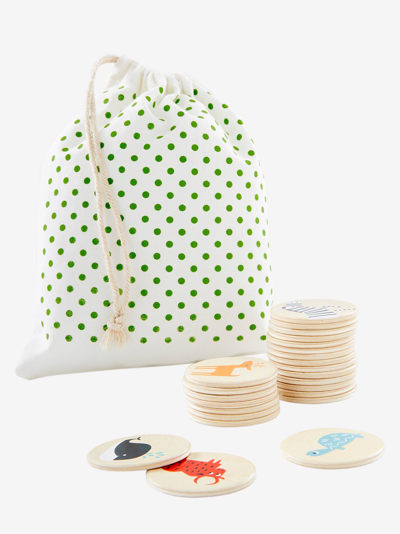 Jeu De Memo En Bois Multicolore Vertbaudet