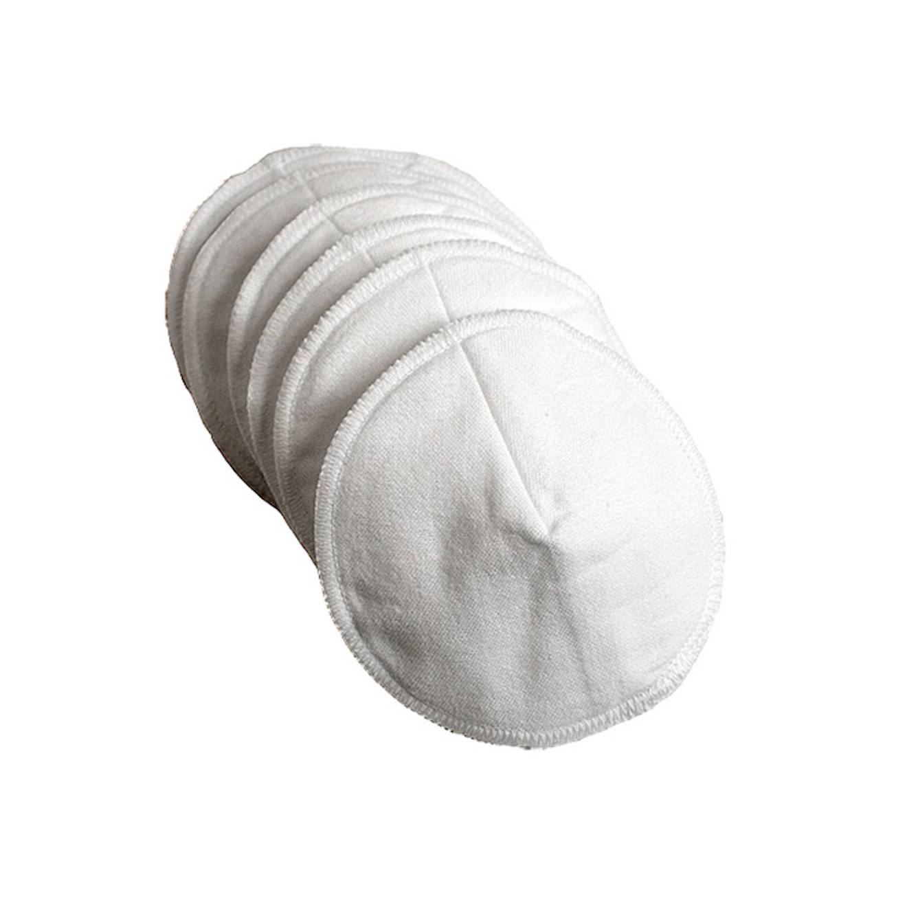 Lot De 6 Coussinets D'allaitement Lavables Coton Blanc