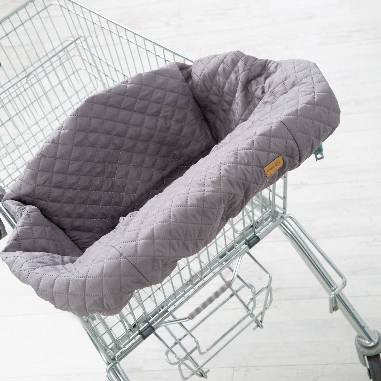 Protège-siège Caddie Bébé Lavable + Sac À Dos De Transport Gris Argenté