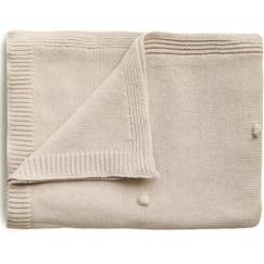 Linge de maison et décoration-Linge de lit enfant-Couverture tricotée en coton bio textured dots off white (80 x 100 cm)