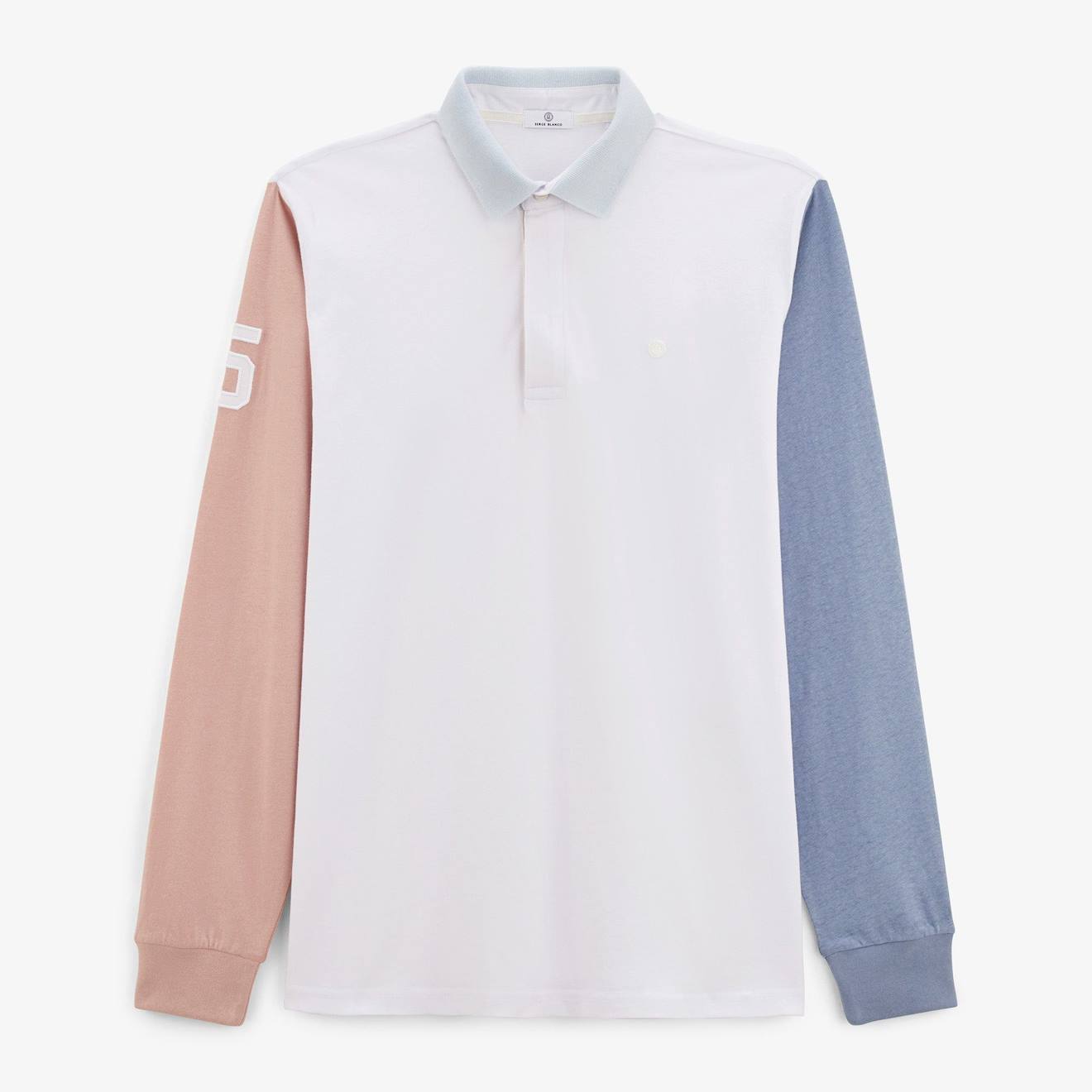 Maillot Rugby Junior Levi Colorblock Blanc