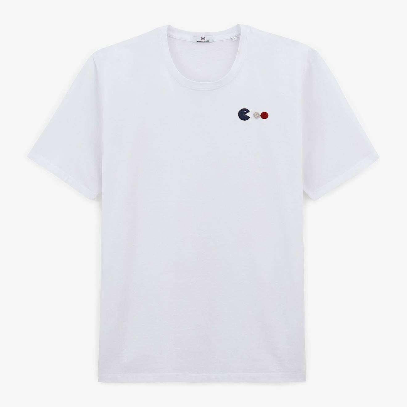 T-shirt Tiam Broderie Arcade Junior Blanc