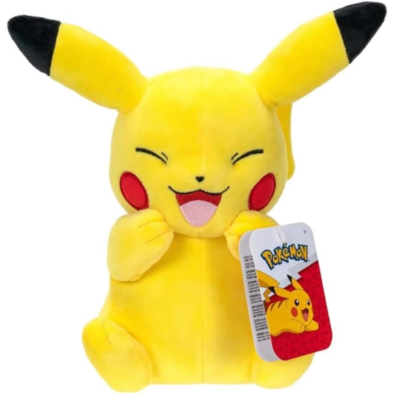 Pokemon Peluche Pikachu Rieur 20,3 Cm Jaune