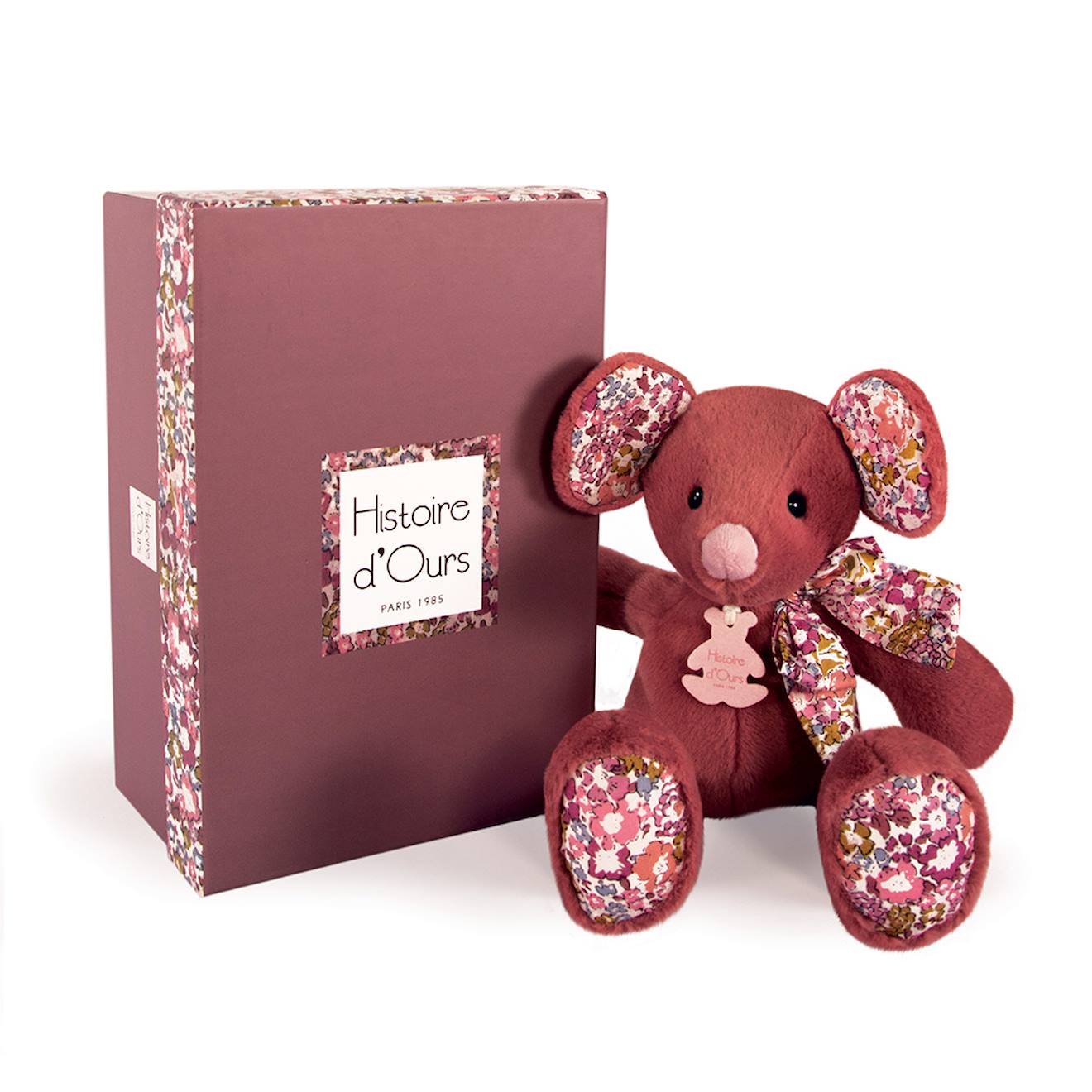 Peluche Souris Terracotta 25 Cm Rose