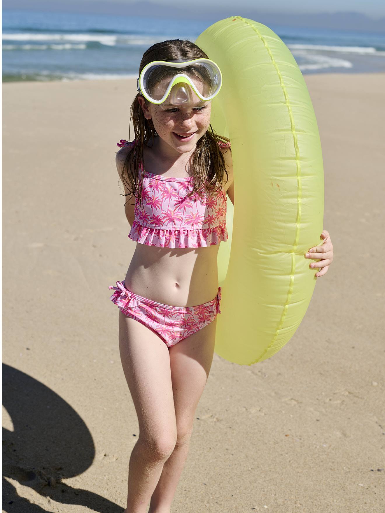 Maillot de bain 2 pièces fille rose