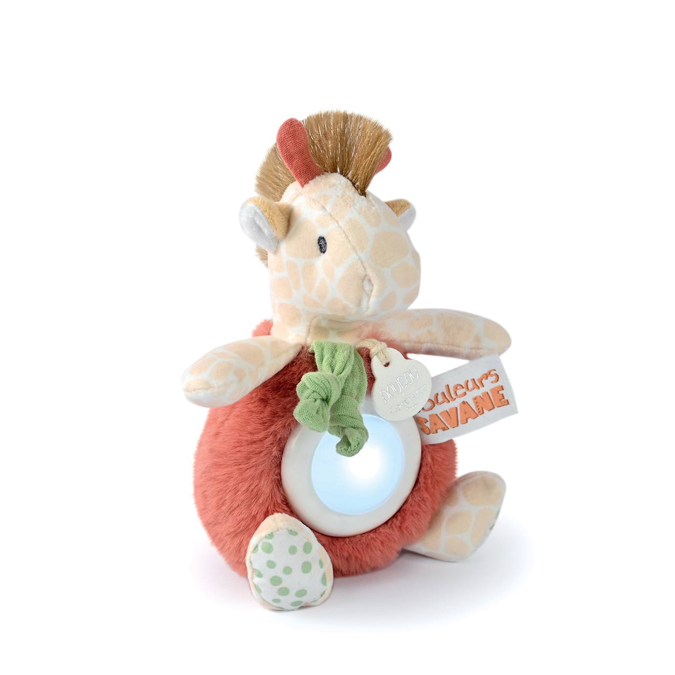 Peluche Veilleuse Girafe 15 Cm Rouge