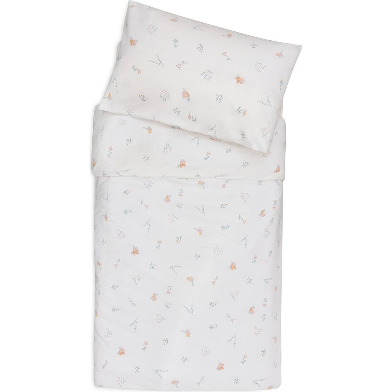 Housse De Couette + Taie D'oreiller Blanc, Rose, Bleu