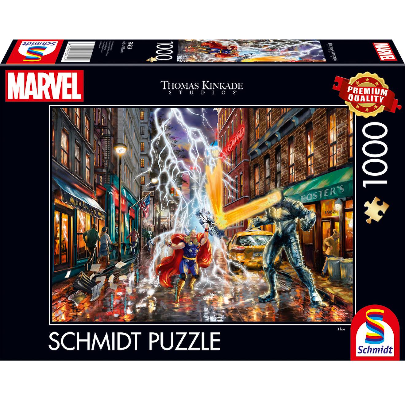 Puzzle Marvel Thor 1000 Pcs Noir