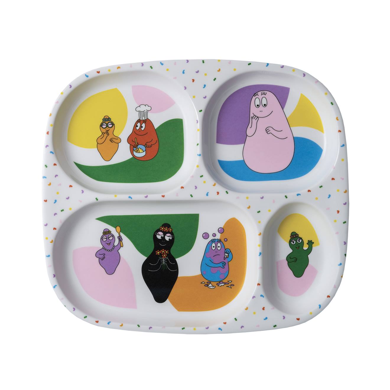 Assiette Plateau À Compartiments Barbapapa Blanc