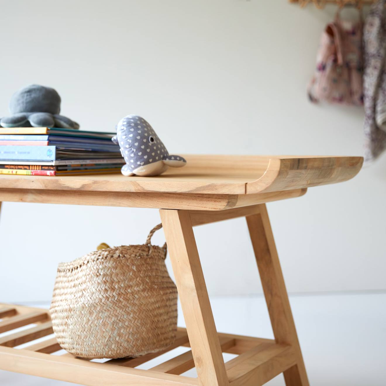 Console Basse Enfant En Bois De Teck 110 Pampa Naturel (Tikamoon) - Image 1