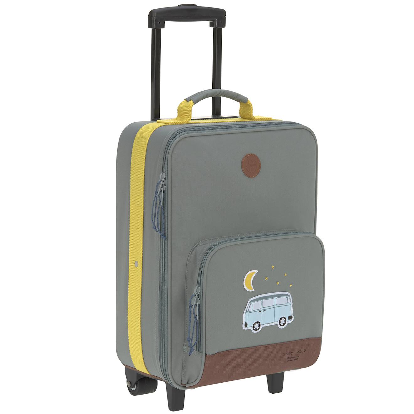 Valise Roulettes Bus Adventure Gris Bleu Clair Moutarde 85 €