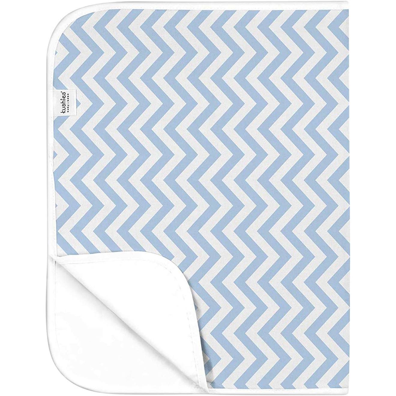 Tapis Nomade Imperméable Chevron Blue Bleu