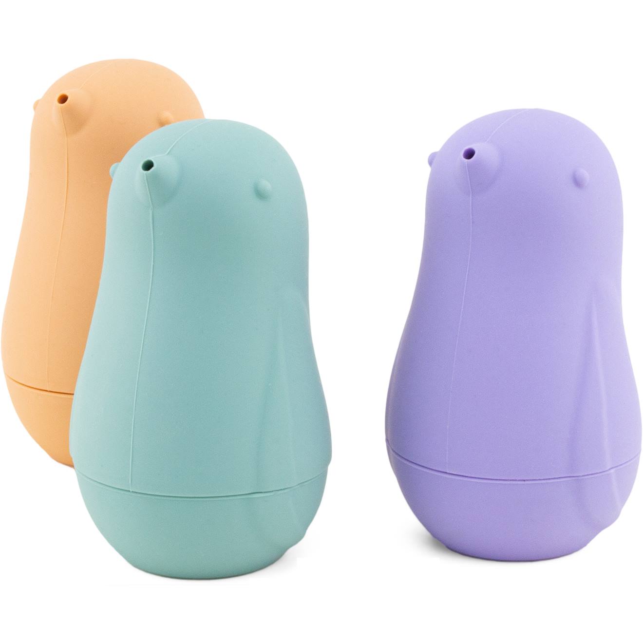 Jouets Bain Silicone Oiseaux Aspergeurs Bleu
