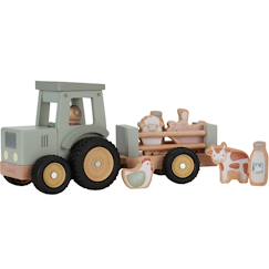 -Tracteur avec remorque en bois little farm