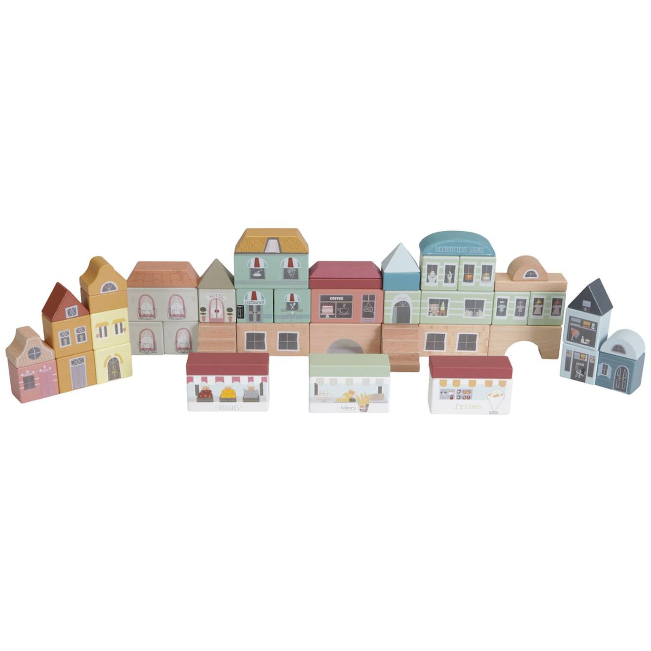 Lot De 50 Blocs De Construction Ville Multicolore