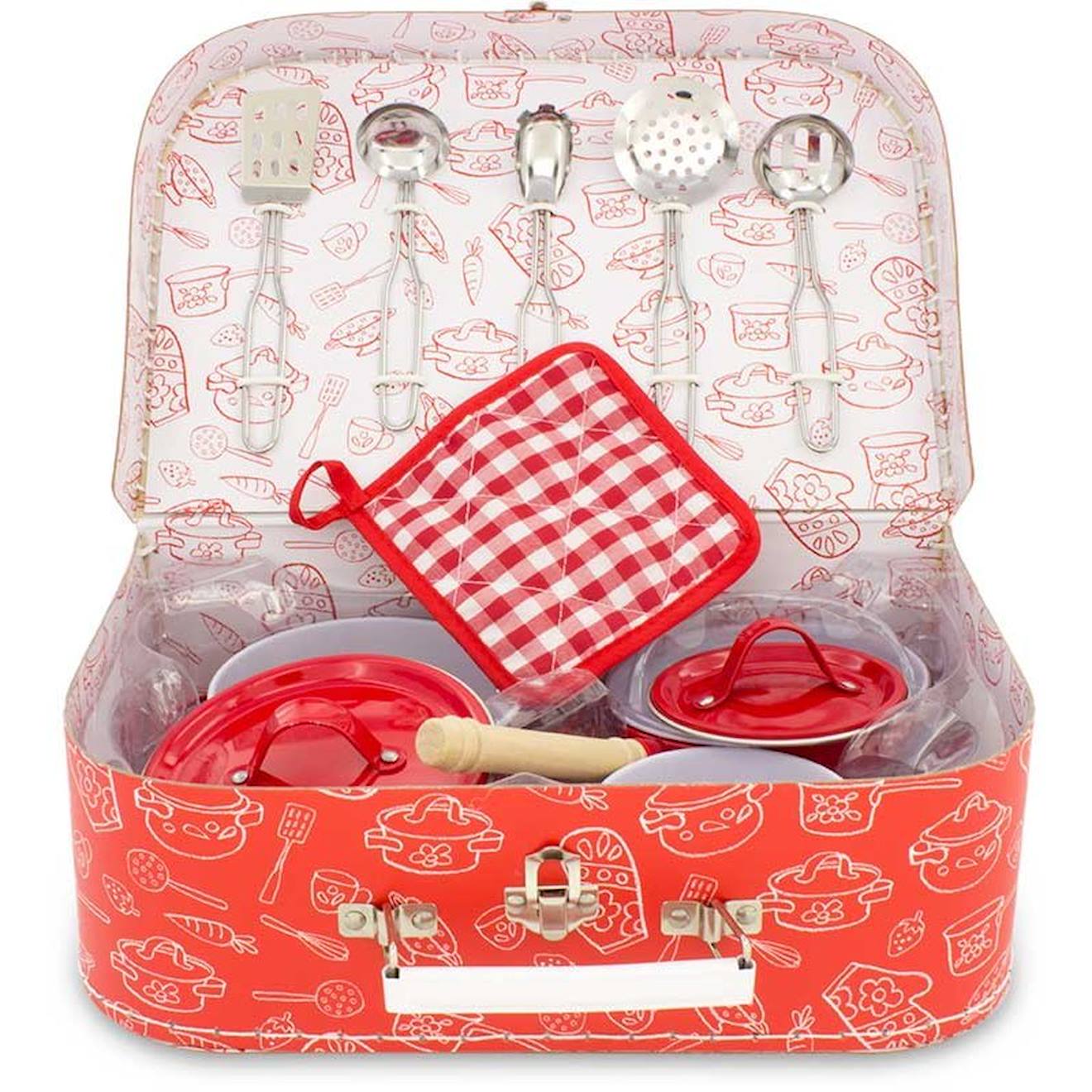 Mallette Batterie De Cuisine Rouge