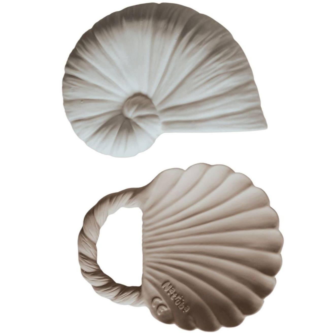 Lot De 2 Jouets De Dentition Ocean And Shell Taupe, Ecru