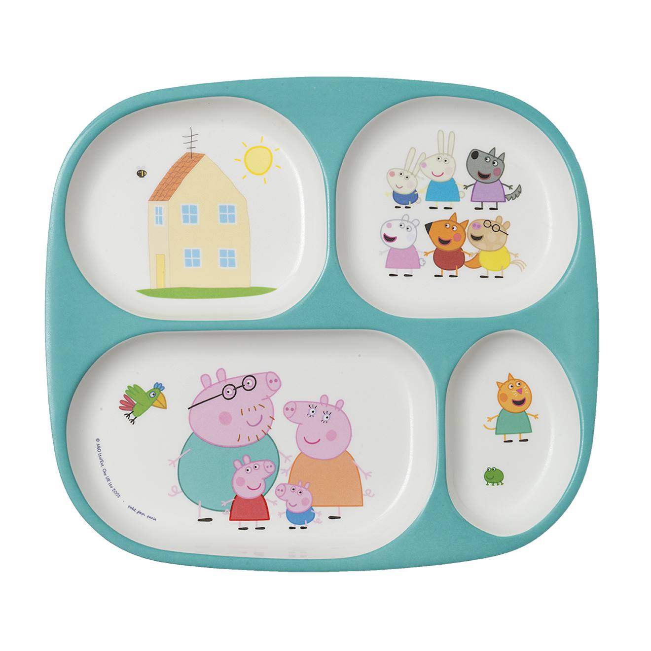 Assiette Plateau À Compartiments Peppa Pig Blanc