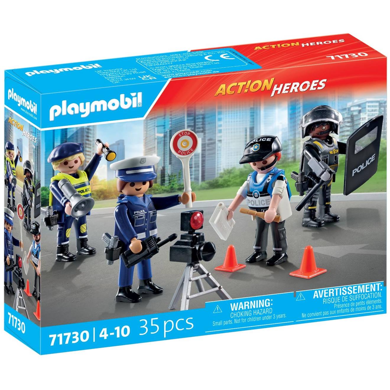 Action Heroes Set Métiers De La Police : 4 Policiers Différents 71730 Multicolore
