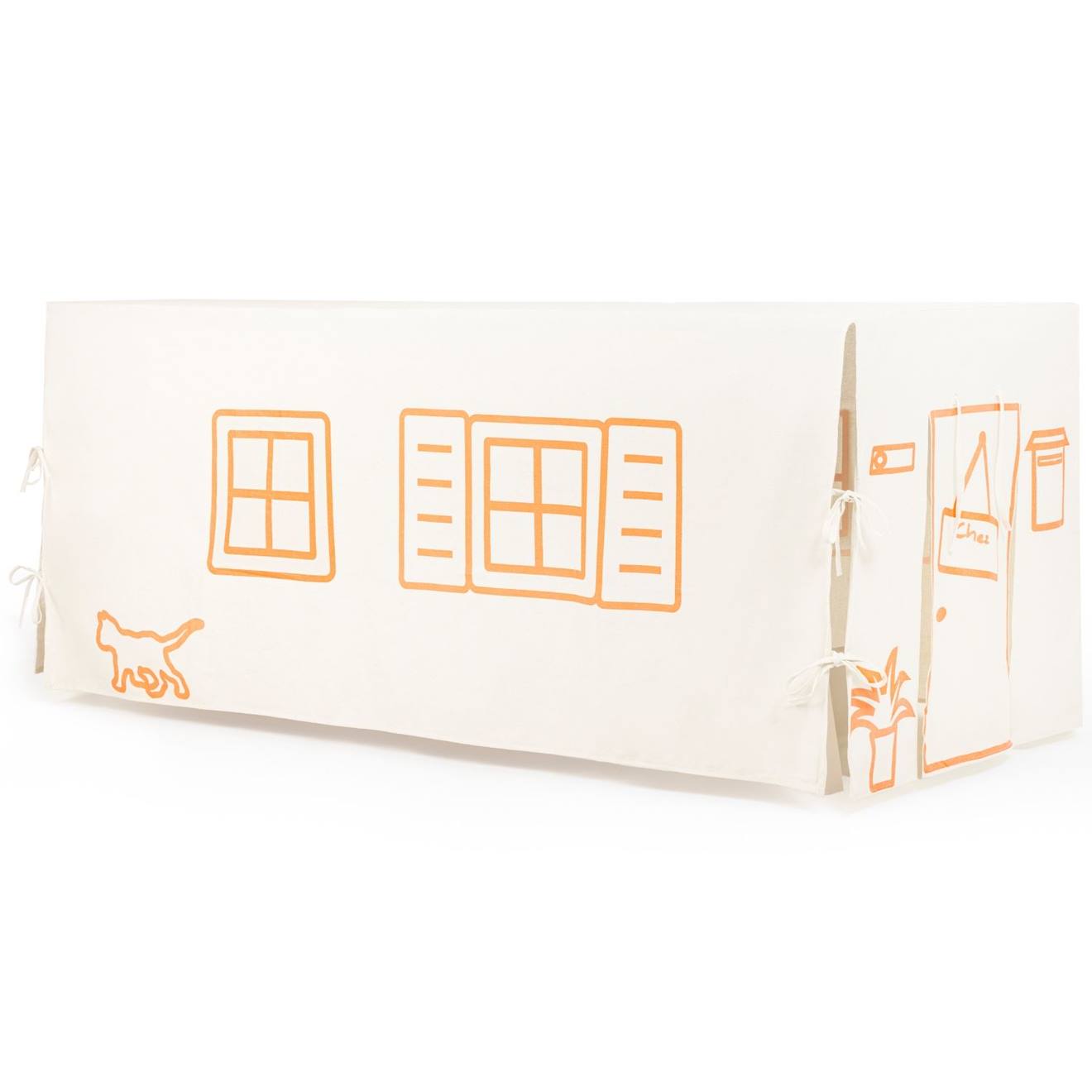 Cabane De Table Château Noir Et Beige (90 X 200 Cm) Ecru, Orange (Ratatam) - Image 2