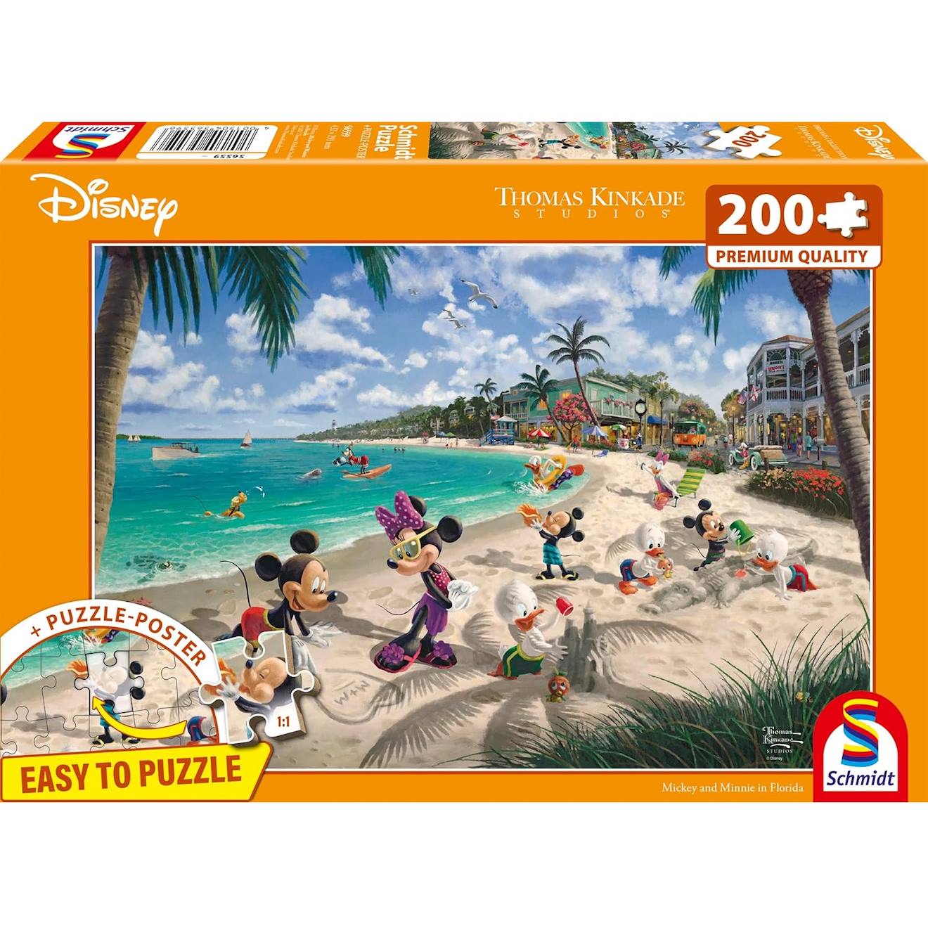 Puzzle Mickey Et Minnie En Floride 200 Pcs Orange
